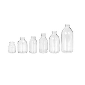 Pharmaceutical clear infusion glass bottle